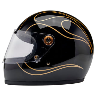 Biltwell Gringo S Ece 22.06 Helmet - Gloss Black/Flames