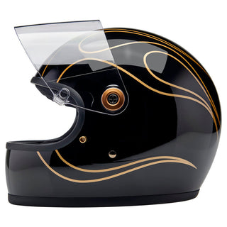 Biltwell Gringo S Ece 22.06 Helmet - Gloss Black/Flames