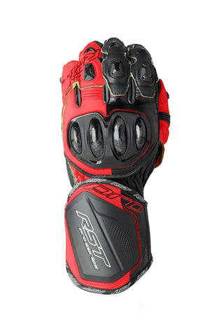 RST Pro Series GP D3O CE Kangaroo Race Gloves - Black / Red