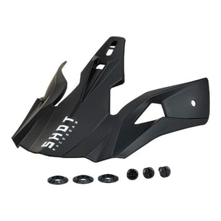 Shot Pulse Solid Replacement Helmet Peak - Matt Black
