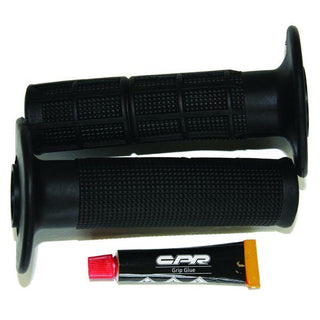 CPR MX/Off Road Half Waffle Grips - With Glue - Black