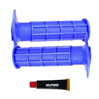 CPR MX/Off Road Half Waffle Grips - With Glue - Blue