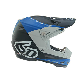 6D ATR-2 Quadrant Replacement Helmet Peak - Blue/Grey/Black
