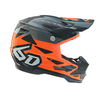 6D ATR-2 Merge Replacement Helmet Peak - Neon Orange/Grey/Black