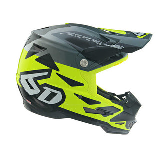 6D ATR-2 Merge Replacement Helmet Peak - Neon Yellow/Grey/Black