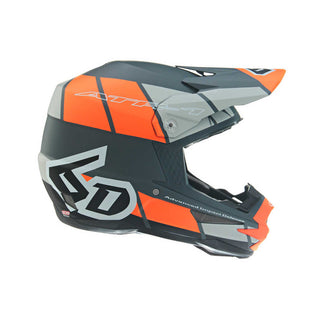 6D ATR-1 Shear Replacement Helmet Peak - Orange/Grey/Black