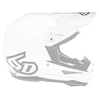 6D ATB-1 Solid Helmet Peak - Matte White