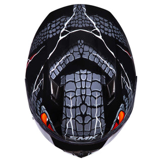 SMK Stellar Taotei (GL237) Full Face Helmet - Black/Grey/Red