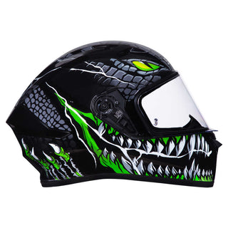 SMK Stellar Taotei (GL268) Full Face Helmet - Black/Grey/Green