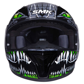 SMK Stellar Taotei (GL268) Full Face Helmet - Black/Grey/Green