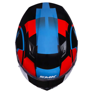SMK Stellar Faro (GL236) Full Face Helmet - Black/Red/Blue