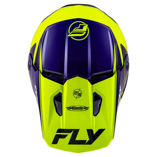 Fly Racing 2025 Kinetic Rally Helmet - Hi-Viz Blue/ BlacK
