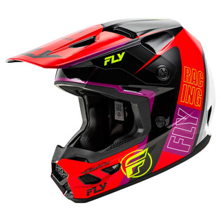 Fly Racing 2025 Kinetic Rally Helmet - Red/ Black/ White