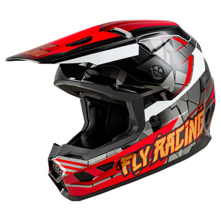 Fly Racing 2025 Kinetic Scorched Youth Helmet - Red/ Black/ White