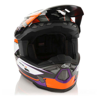 6D ATR-3 Hyper MX Full Face Helmet - Gloss Neon/ Orange/ Purple