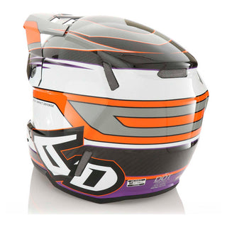 6D ATR-3 Hyper MX Full Face Helmet - Gloss Neon/ Orange/ Purple