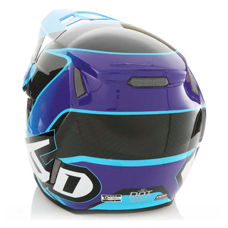 6D ATR-3 Wave MX Full Face Helmet - Gloss Cyan Blue/ Purple