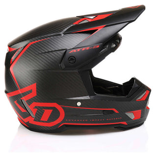 6D ATR-3 Nova MX Full Face Helmet - Matte Red/ Carbon