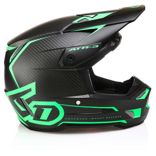 6D ATR-3 Nova MX Full Face Helmet - Matte Green/ Carbon