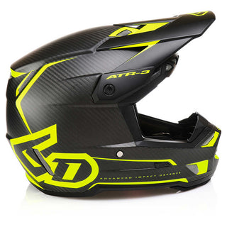 6D ATR-3 Nova MX Full Face Helmet - Matte Yellow/ Carbon