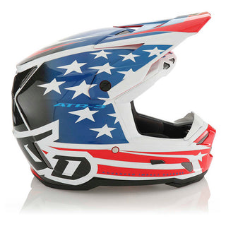 6D ATR-3 Patriot Full Face Helmet - Gloss Red/ White/ Blue
