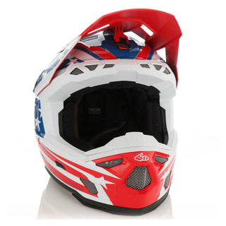 6D ATR-3 Patriot Full Face Helmet - Gloss Red/ White/ Blue