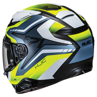 HJC F71 FES MC3HSF Helmet - White/Neon Yellow/Teal/Black