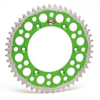 Renthal Twinring Grooved Rear Sprocket 49T 520 Pitch - Green (1120-520)