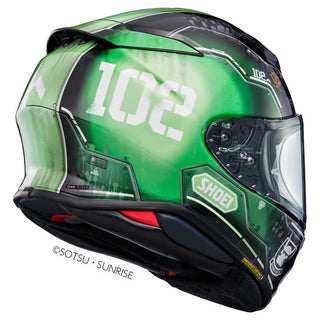 Shoei NXR2 MS-06C-6 ZAKUII Full Face Helmet - Green/Black