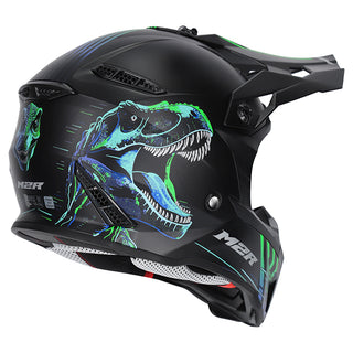 M2R X2.1 T-Rex PC-2F Youth Helmet - Blue