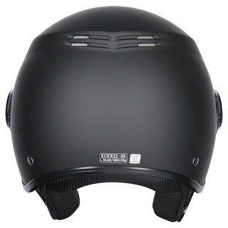 M2R Nimbus Lightweight ABS Helmet - Matt Black