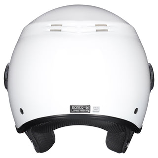 M2R Nimbus Lightweight ABS Helmet - White