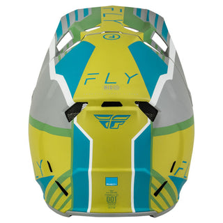 Fly Racing Formula CC Strike Full Face Helmet - Matte Grey / Green / Teal