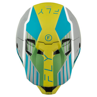 Fly Racing Formula CC Strike Full Face Helmet - Matte Grey / Green / Teal