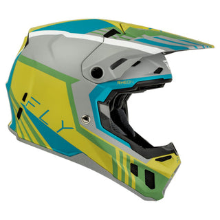 Fly Racing Formula CC Strike Full Face Helmet - Matte Grey / Green / Teal