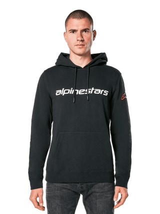 Alpinestars Linear Wordmark V3 Hoodie - Black/White/Red