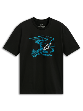 Alpinestars MX Helmet CSF Tee - Black/Blue