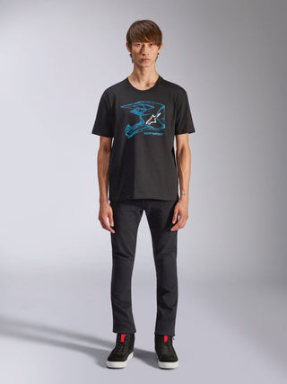 Alpinestars MX Helmet CSF Tee - Black/Blue