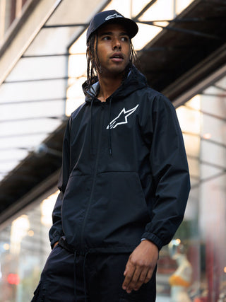 Alpinestars Speeder Chromium Windbreaker Jacket - Black/White