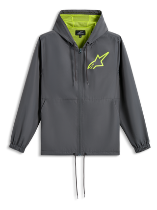 Alpinestars Speeder Chromium Windbreaker Jacket - Charcoal/High Vis Yellow