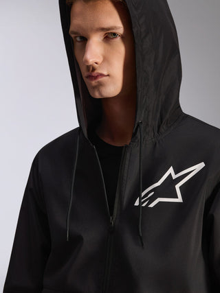 Alpinestars Speeder Chromium Windbreaker Jacket - Black/White