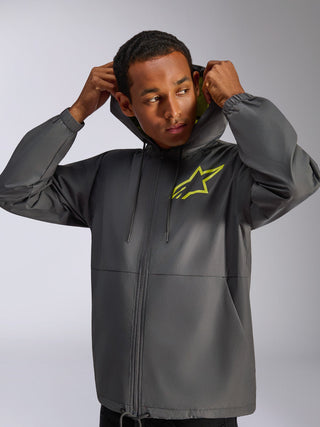 Alpinestars Speeder Chromium Windbreaker Jacket - Charcoal/High Vis Yellow