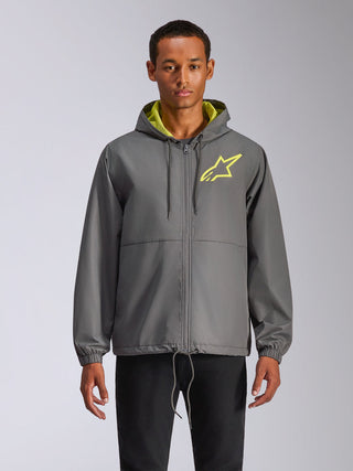 Alpinestars Speeder Chromium Windbreaker Jacket - Charcoal/High Vis Yellow