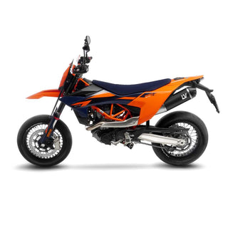LeoVince LV One EVO Black Edition Slip-On Exhaust Stainless Steel For KTM 690 Enduro R 2025-2026