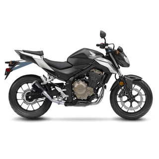 LeoVince LV-10 Black Stainless Steel Slip-On Exhaust Honda CB500F CBR500R & CB500X