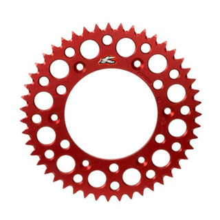 Renthal MX Ultralight Grooved Rear Sprocket 52T 520 Pitch - Red (154U-520)