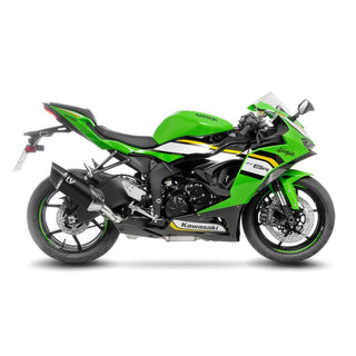 LeoVince LV-14 R Black Edition Slip-On Exhaust Stainless Steel For Kawasaki ZX-6R Ninja 2019-2020