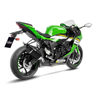 LeoVince LV-14 R Black Edition Slip-On Exhaust Stainless Steel For Kawasaki ZX-6R Ninja 2019-2020