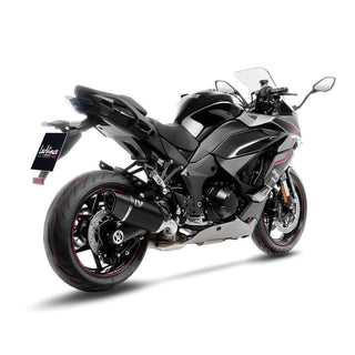 LeoVince LV-14 R Black Edition Slip-On Exhaust Stainless Steel For Kawasaki Ninja 1000 SX / Tourer 2020-2024