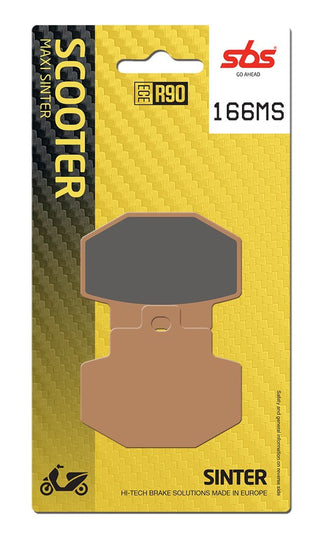 SBS Friction - Sinter Rear Scooter Brake Pads - 166MS